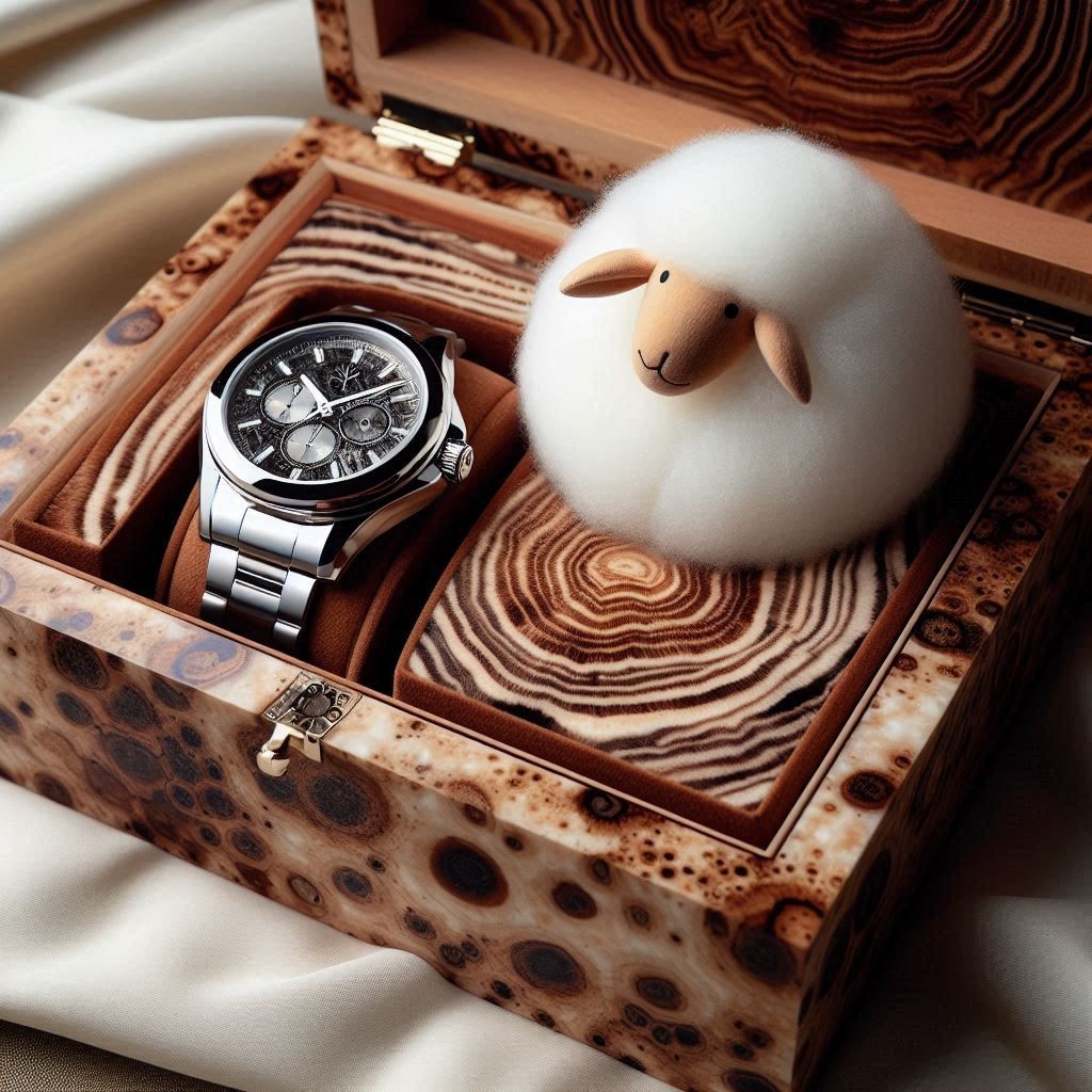 Fossil Sheep Watch Box