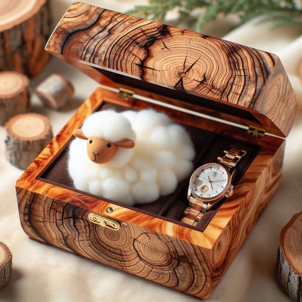 Fossil Sheep Watch Box