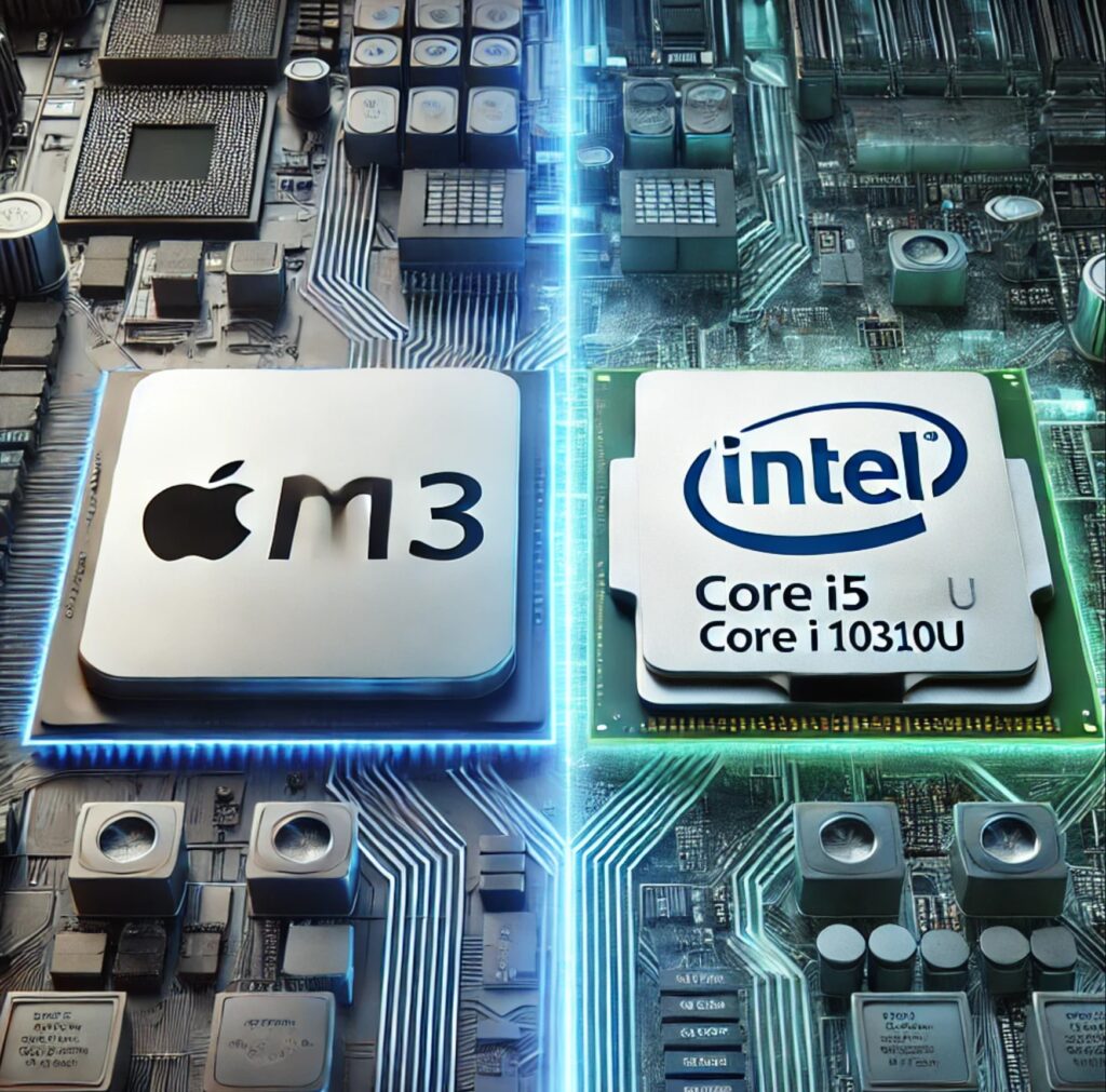 Apple m3 vs Intel Core i5-10310U