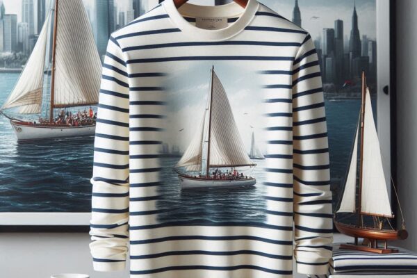 Classic Fit Striped Boatneck Shirt